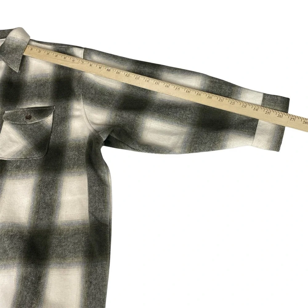 Basin and Range Flannel Plaid‎ Oversized Shacket Jacket Women Sz XS Wool Blend